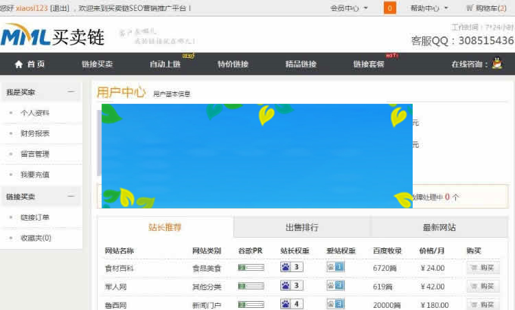 ThinkPHP仿Alivv友情链接交易系统平台网站源码插图1