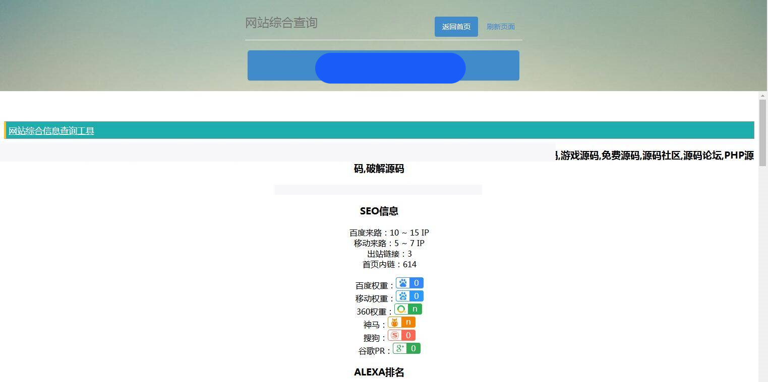 P20 网站站长综合seo查询工具源码插图1