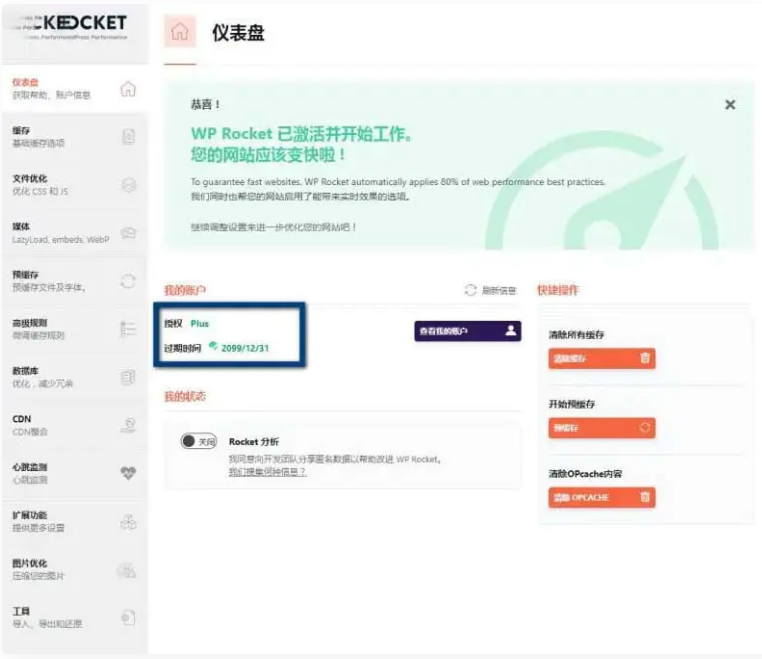 WPRocket3.10.1去广告已授权安装即为增强版-ss插图