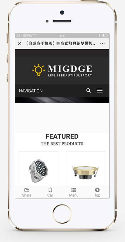 (自适应手机移动端)响应式灯具灯饰产品英文外贸网站源码 织梦dedecms模板插图1