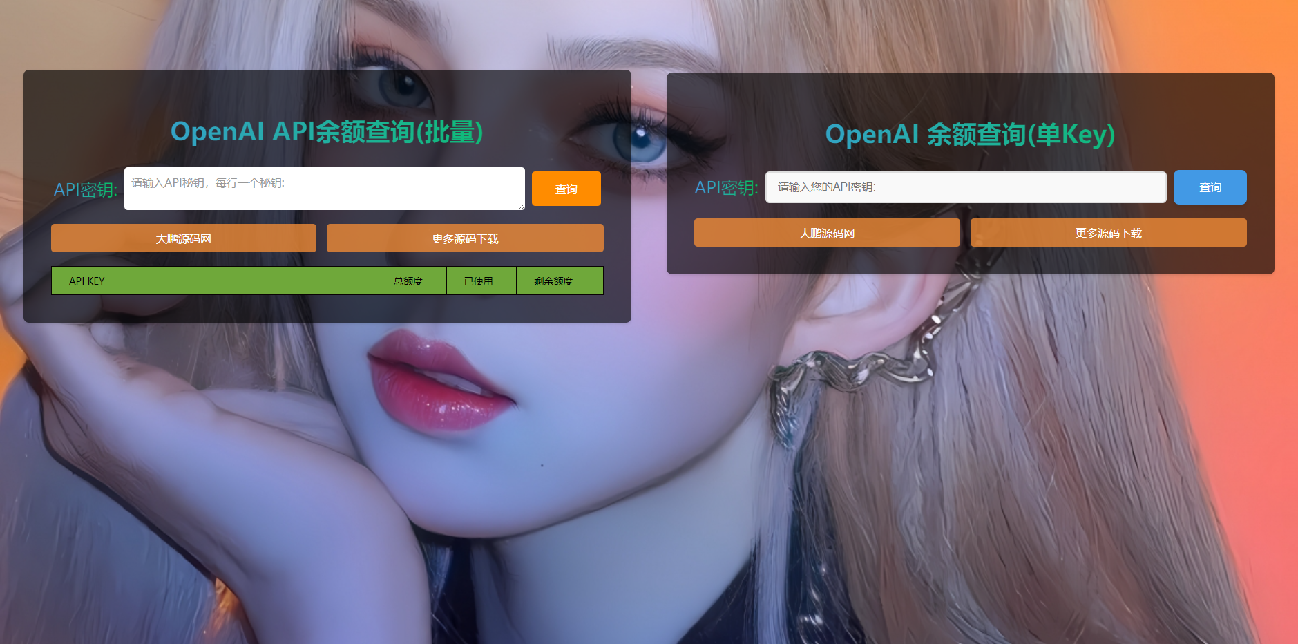 D1142 OpenAI API余额批量查询 html源码插图