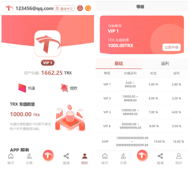 uniapp版多语言TRX系统源码/TRX理财系统/虚拟币挖矿插图